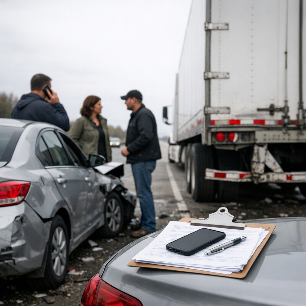 steps after truck accident illustration for Steps to take immediately after a truck accident