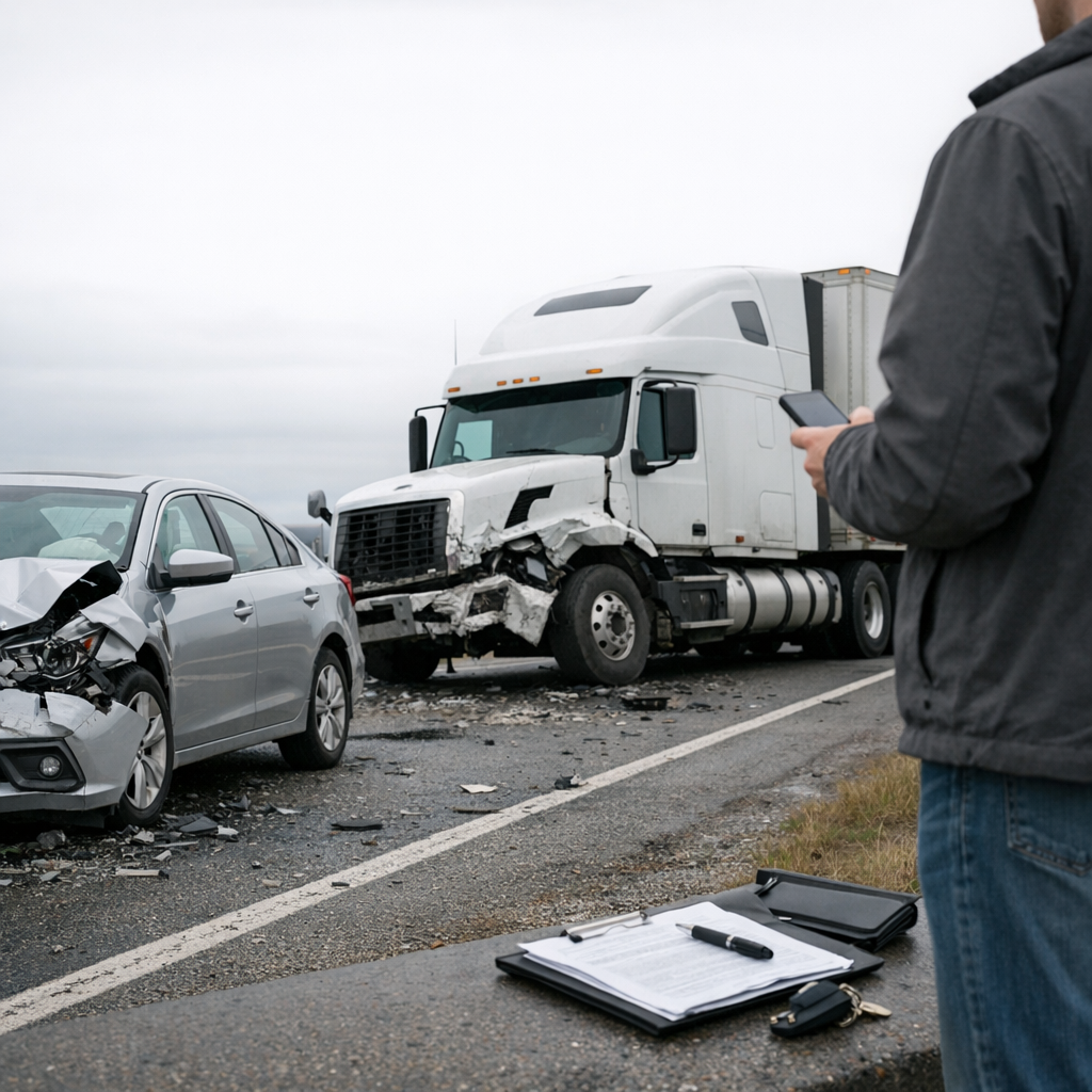what to do after semi truck accident illustration for Understanding what to do after a semi truck accident