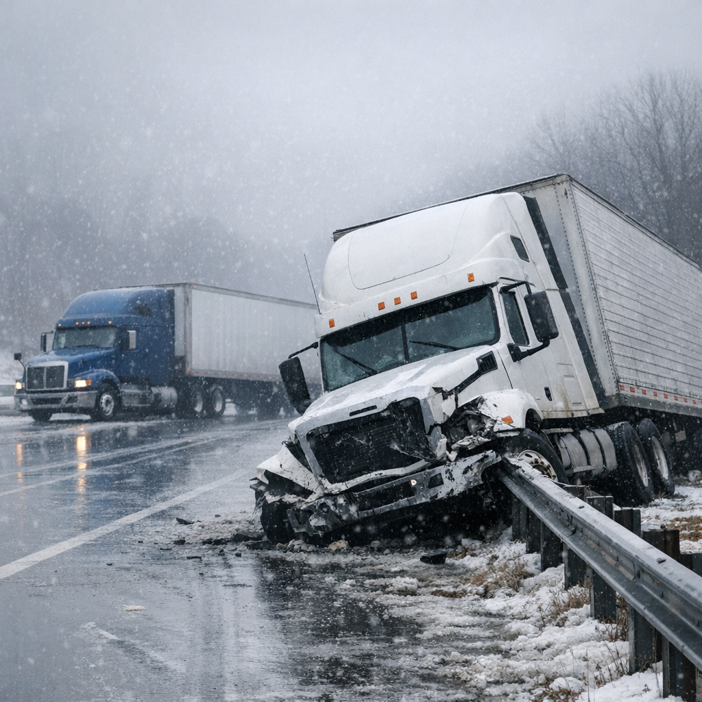 truck accidents bad weather illustration for Weather-related truck accidents explained