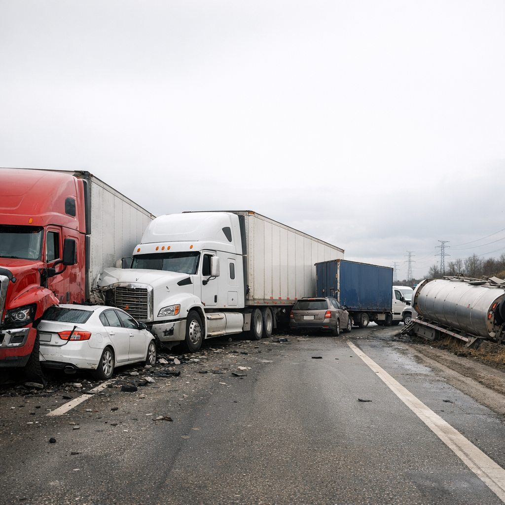 Illustration of What are common truck accident scenarios