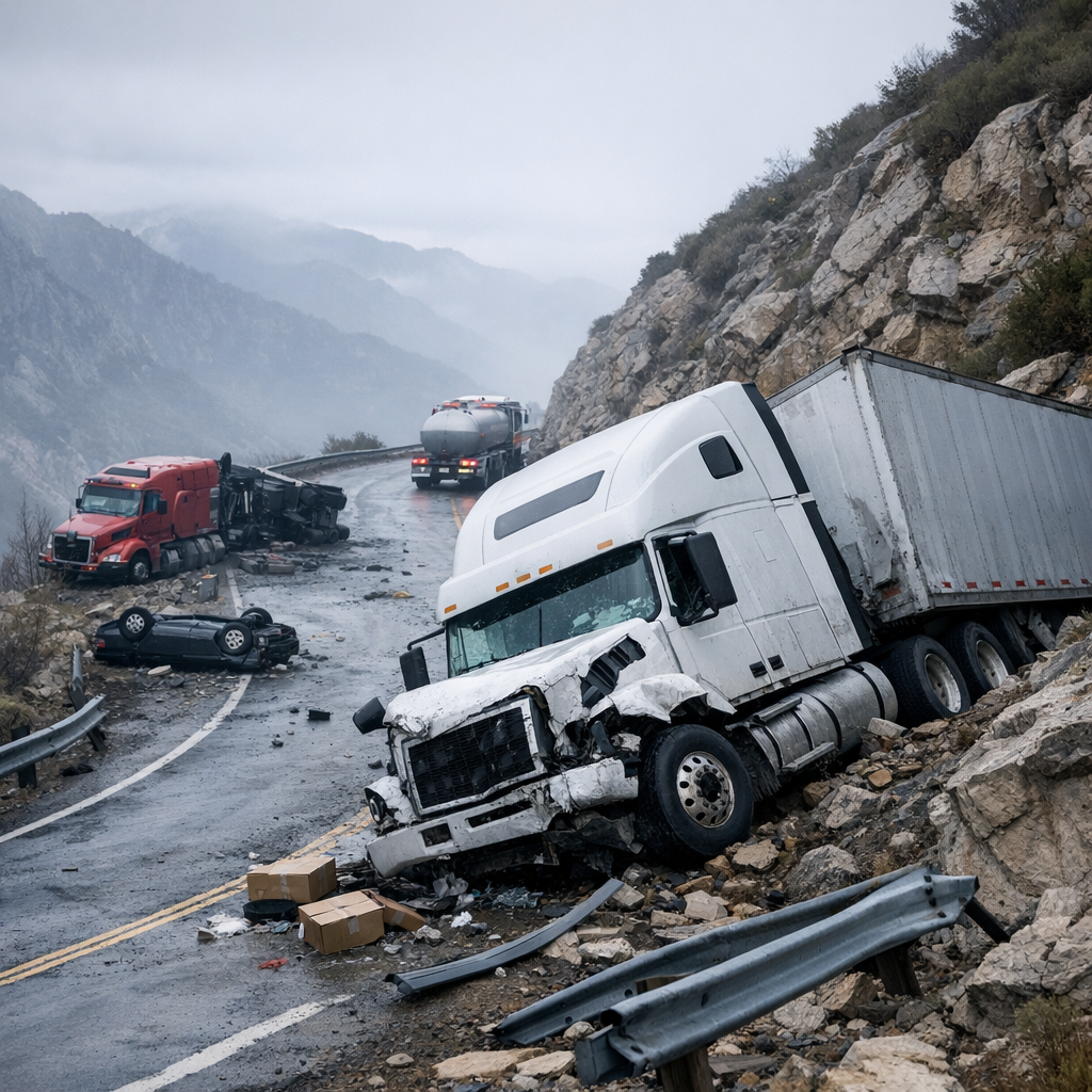 dangerous trucking routes accidents illustration for What are the most dangerous trucking routes