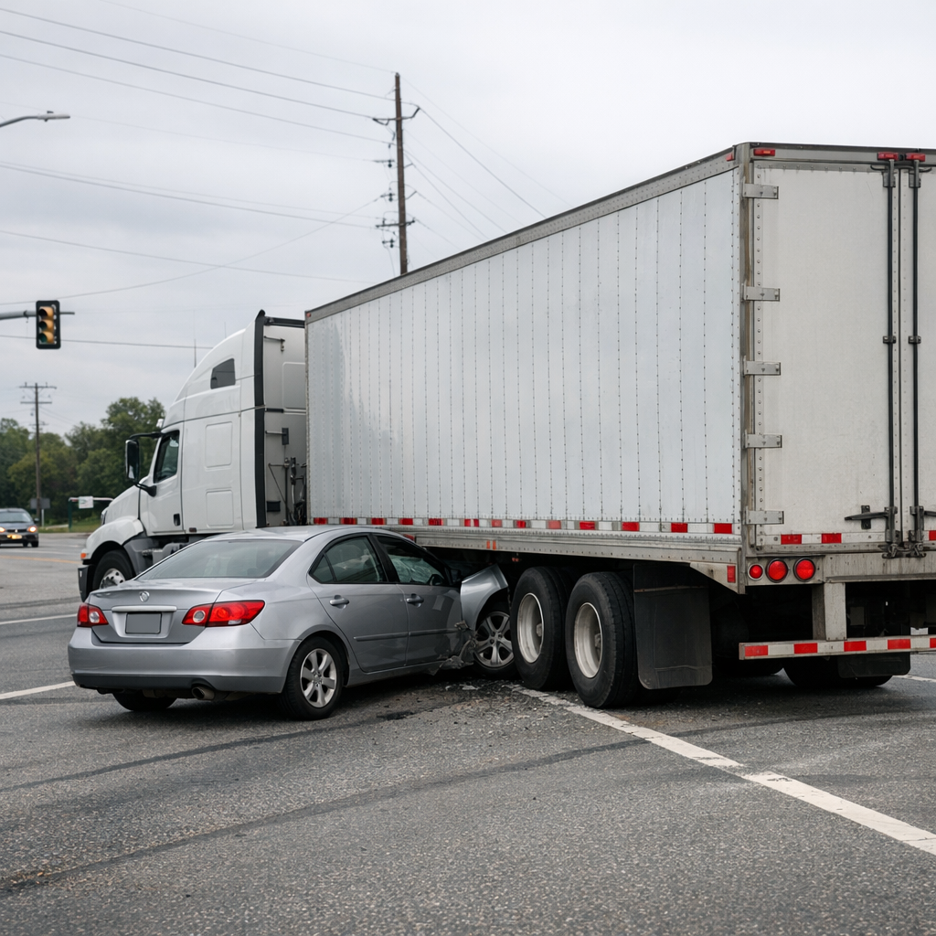 Illustration of What is a swing out truck accident