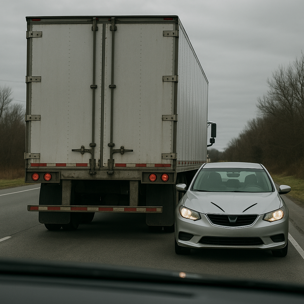 angry at truck driver illustration for Why do I feel angry at the truck driver