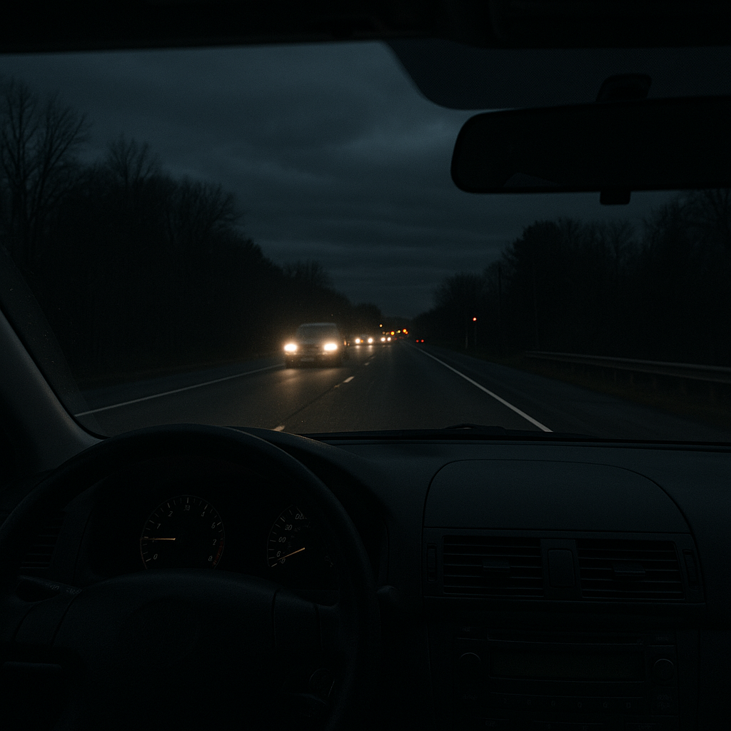 triggered by nighttime driving trauma illustration for Why do I feel triggered by nighttime driving