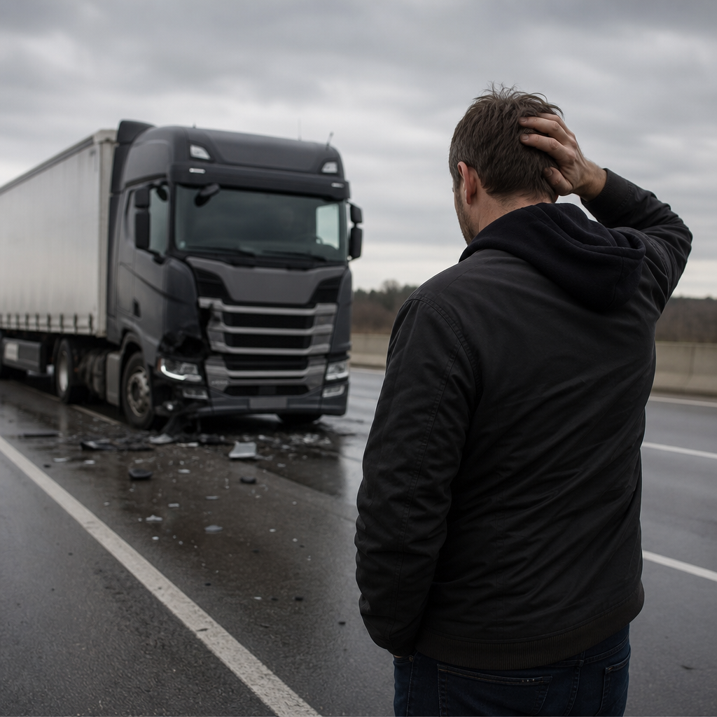 emotional stress after truck crash illustration for Emotional stress patterns reported after crashes